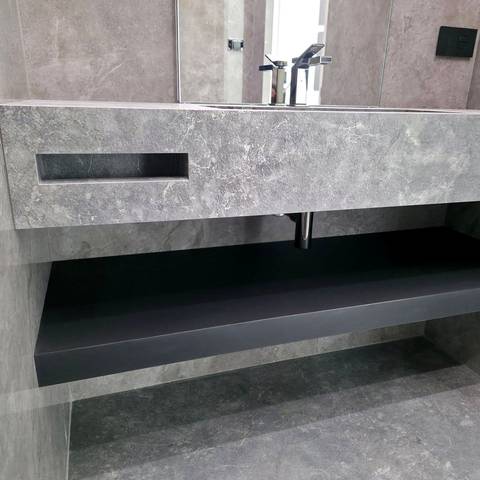 Plan de salle de bains en XTONE Porcelanosa, Sur mesure – Salles de bains et cuisines (6/6)