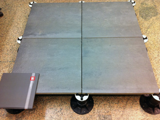 Panel with two bonded porcelain tiles